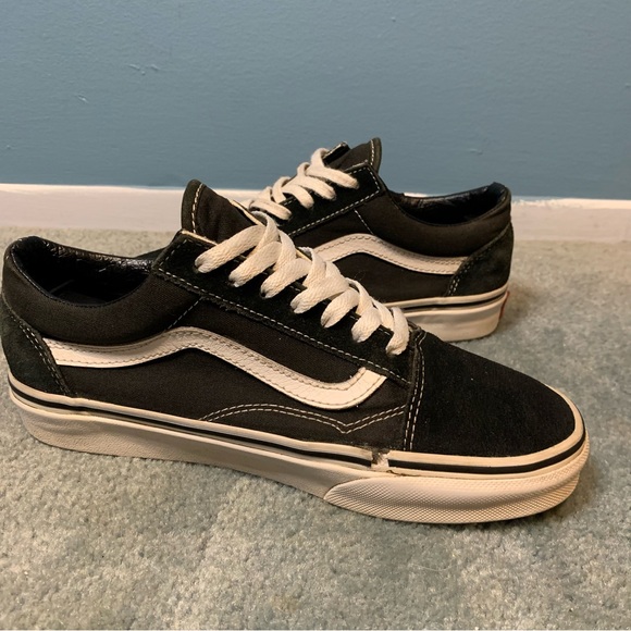 VANS Old Skool Classic Black / White Low Top Women’s Size 7.5 Men’s 6 Preowned - Picture 8 of 16